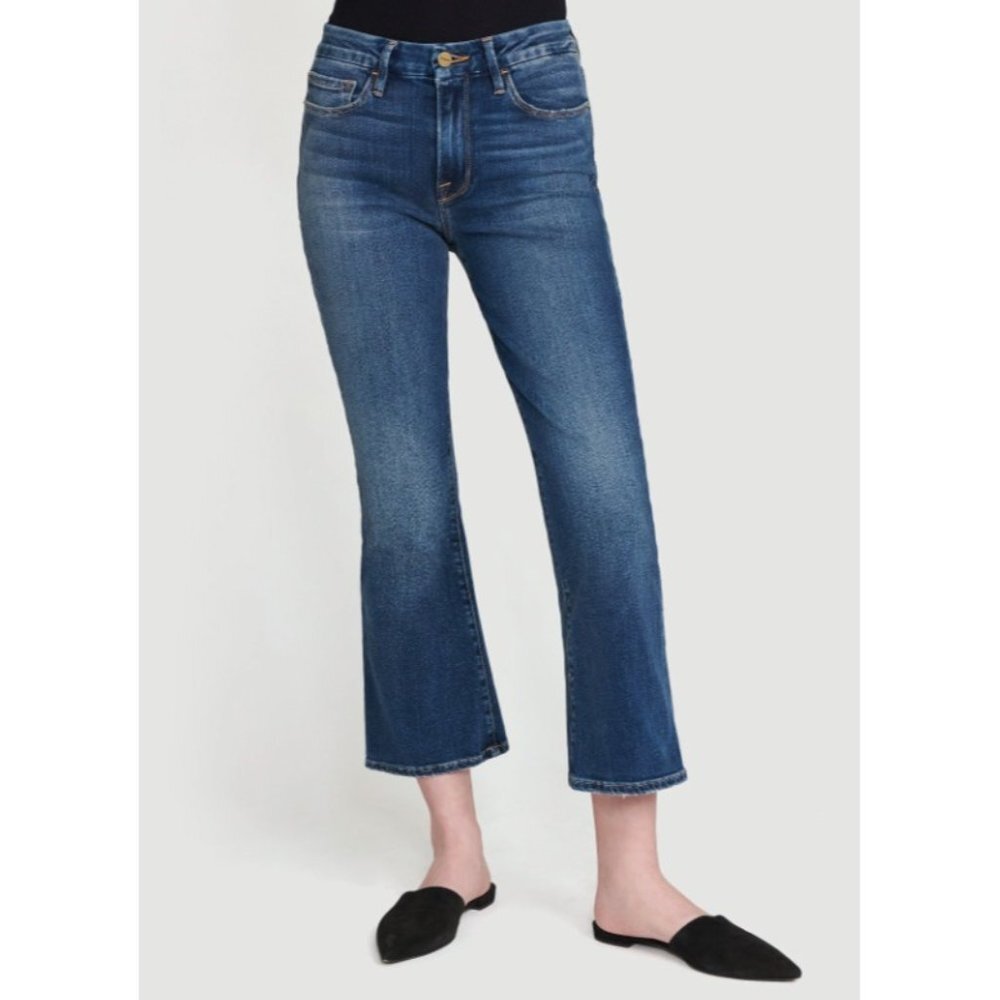 Frame Denim Women's Le Crop Mini Bootcut Jean Size 2 Medium Wash Ankle